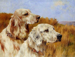 Two Setters by Arthur Wardle Ceramic Accent & Decor Tile AW004AT