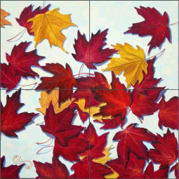 Fall of Fire by Beaman Cole Ceramic Tile Mural BCA006