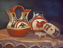 Still Life with Lizard by Debbie Hughbanks Ceramic Accent & Decor Tile DHA013AT