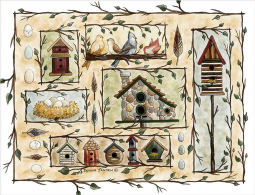 Birdhouse Sampler by Donna Jensen Ceramic Accent & Decor Tile DJ012AT