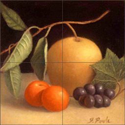 Mixed Fruit by Frances Poole Ceramic Tile Mural FPA008