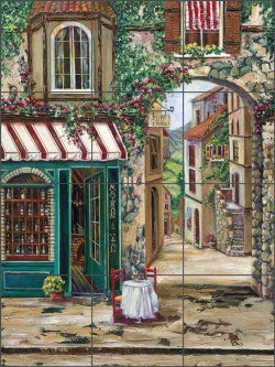 Maison du Vin by Ginger Cook Ceramic Tile Mural GCS005