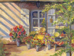 Monet Flower Shop by Joanne Morris Margosian Ceramic Accent & Decor Tile JM006AT