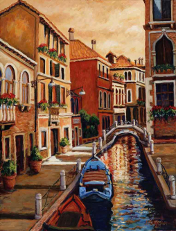 Venice Sunlight by Joanne Morris Margosian Ceramic Accent & Decor Tile JM028AT