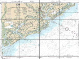 Charleston Harbor and Approaches Ceramic Tile Mural NautChart-15521