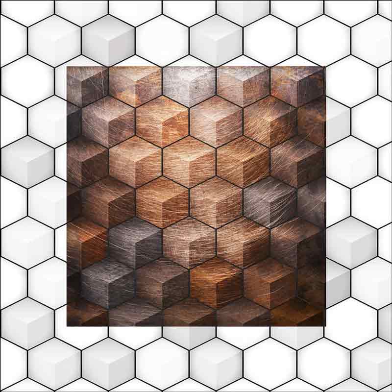 Copper Cubes 2 by Irena Orlov Ceramic Accent & Decor Tile OB-ORL10674AT