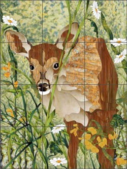Fawn by Paned Expressions Ceramic Tile Mural OB-PES02