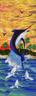 Marlin by Paned Expressions Ceramic Tile Mural OB-PES10CS