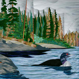 WaterLife - Loon Lake by Paned Expressions Studios Ceramic Accent & Decor Tile OB-PES131AT