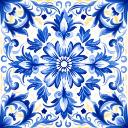Adornments 9 by Roozbeh Bahramali Ceramic Accent & Decor Tile OB-ROZ397AT
