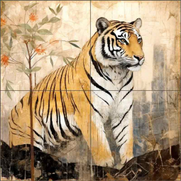 Bengal 1 by Ray Powers Ceramic Tile Mural OB-RPA262