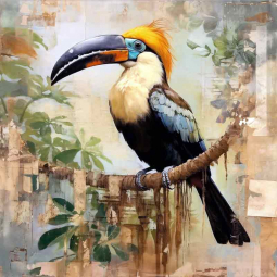 Hornbill 3 by Ray Powers Ceramic Accent & Decor Tie OB-RPA320AT