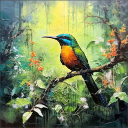 Sunbird 3 by Ray Powers Ceramic Tile Mural OB-RPA346