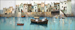 Waterfront Day 1 by Ray Powers Ceramic Tile Mural OB-RPA380