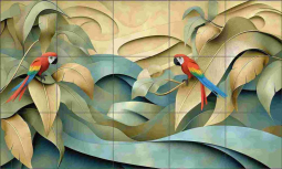 Surreal Tropics by Steve Hunziker Ceramic Tile Mural OB-SH2064