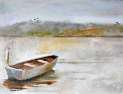 Lone Boat by Wilder Rich Ceramic Accent & Decor Tile OB-WR760AT