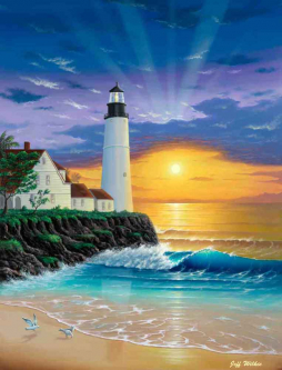 The Lighthouse by Jeff Wilkie Ceramic Accent & Decor Tile POV-JWA025AT
