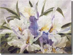 Cook Orchids Floral Glass Tile Mural 24" x 18" - CC022