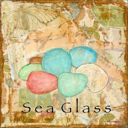 Sea Life: Sea Glass by Bridget McKenna Ceramic Accent & Decor Tile - CCI-BRI259AT