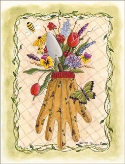 Gardening Delight by Donna Jensen Ceramic Accent & Decor Tile - DJ020AT