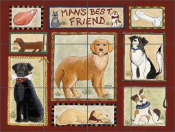 Man's Best Friend by Donna Jensen Ceramic Tile Mural - DJ025