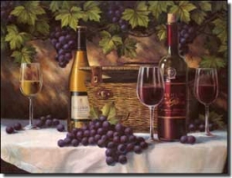 Chiu Wine Grape Ceramic Accent Tile 8" x 6" - EC-TC009AT