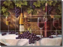 Grape Ivy Art on Kwarx Crystal Wine Glass Set of 2