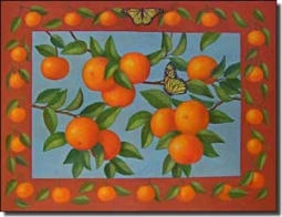 Poole Oranges Fruit Ceramic Accent Tile 8" x 6" - FPA029AT