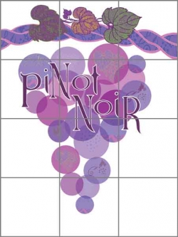 Pinot Noir by Joan Chamberlain Ceramic Tile Mural - JC5-005
