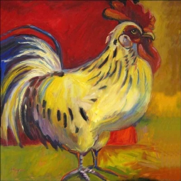 Rooster I by Joanne Morris Margosian Ceramic Accent & Decor Tile JM084AT