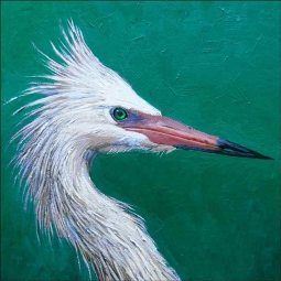 Egret by Jack White Ceramic Accent & Decor Tile JWA034AT