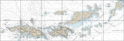 US Virgin Islands Nautical Chart Ceramic Tile Mural NautChrt-25641
