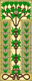 Arts & Crafts: Tree of Life by Paned Expressions Studios Ceramic Tile Mural OB-PES32