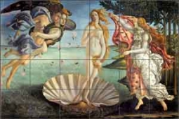 Botticelli Venus Old World Ceramic Tile Mural 36" x 24" - OWI008