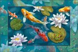 Magical Pond II by Jeff Wilkie Ceramic Tile Mural - POV-JWA046