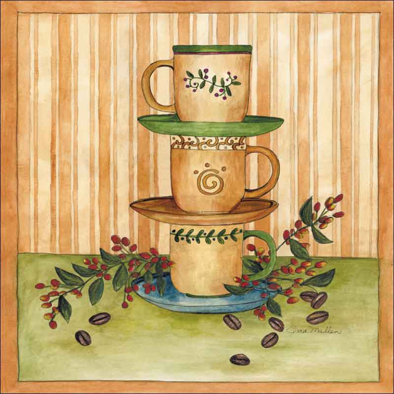 Coffee Time II by Sara Mullen Ceramic Accent & Decor Tile - SM003AT ...
