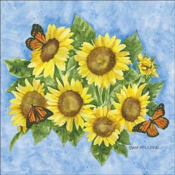 Sunflowers by Sara Mullen Accent & Decor Tile SM057AT